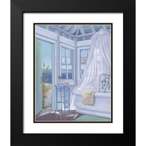 Coastal Breeze I Black Modern Wood Framed Art Print with Double Matting by McIntyre, Joelle