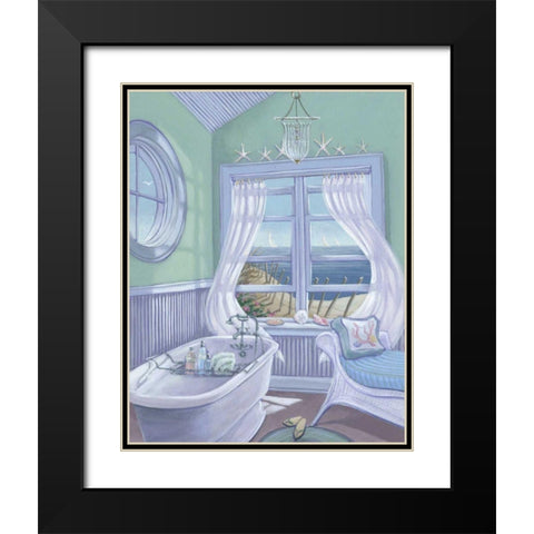 Coastal Breeze II Black Modern Wood Framed Art Print with Double Matting by McIntyre, Joelle