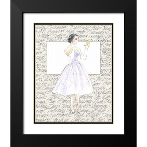 50s Fashion X Black Modern Wood Framed Art Print with Double Matting by Della-Piana, Elissa