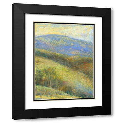 Mountain View III Black Modern Wood Framed Art Print with Double Matting by Thomas, H.