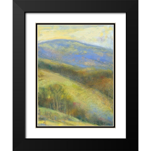 Mountain View III Black Modern Wood Framed Art Print with Double Matting by Thomas, H.