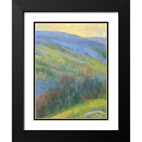 Mountain View IV Black Modern Wood Framed Art Print with Double Matting by Thomas, H.