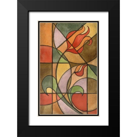 Craftsman Flower II Black Modern Wood Framed Art Print with Double Matting by Higby, Jason