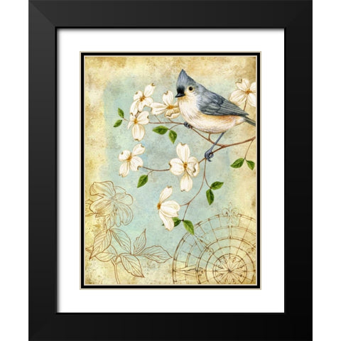 Songbird Sketchbook IV Black Modern Wood Framed Art Print with Double Matting by Maday, Jane