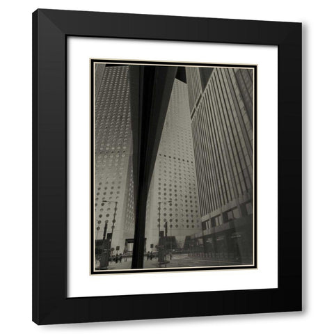 Skyrise View I Black Modern Wood Framed Art Print with Double Matting by Ling, Tang