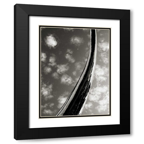 Sky Sculpture II Black Modern Wood Framed Art Print with Double Matting by Ling, Tang