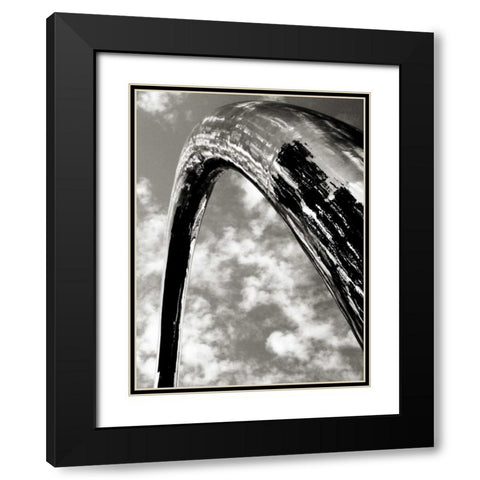 Sky Sculpture II Black Modern Wood Framed Art Print with Double Matting by Ling, Tang