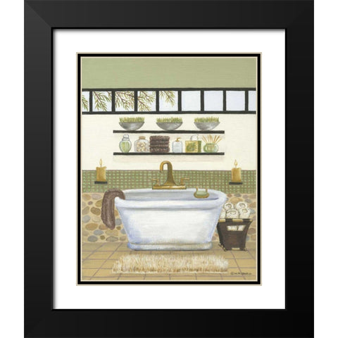 Retreat II Black Modern Wood Framed Art Print with Double Matting by Russell, Wendy