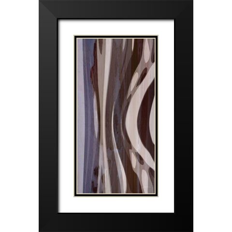 Bentwood Panel III Black Modern Wood Framed Art Print with Double Matting by Burghardt, James