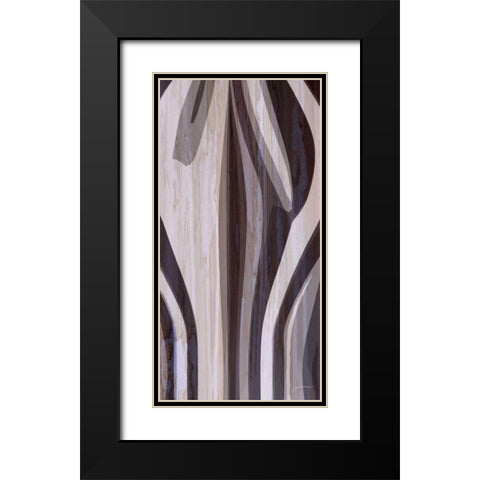 Bentwood Panel V Black Modern Wood Framed Art Print with Double Matting by Burghardt, James