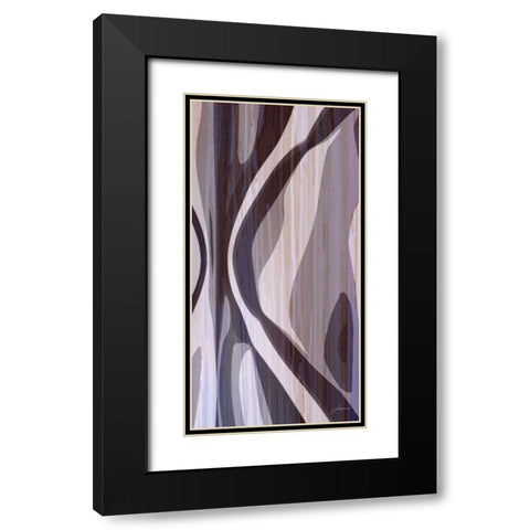 Bentwood Panel VI Black Modern Wood Framed Art Print with Double Matting by Burghardt, James