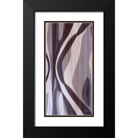 Bentwood Panel VI Black Modern Wood Framed Art Print with Double Matting by Burghardt, James