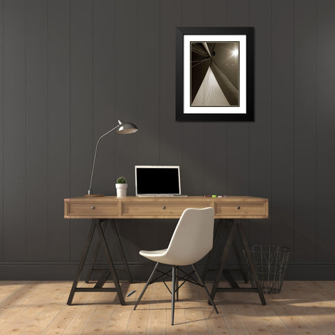 Sail Geometry I Black Modern Wood Framed Art Print with Double Matting by Bay, Noah