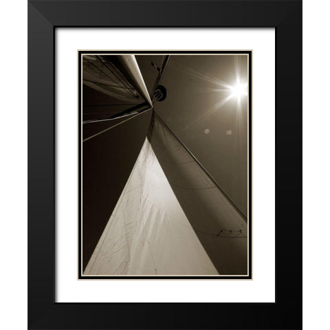 Sail Geometry I Black Modern Wood Framed Art Print with Double Matting by Bay, Noah