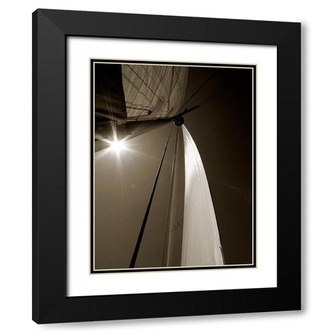 Sail Geometry II Black Modern Wood Framed Art Print with Double Matting by Bay, Noah