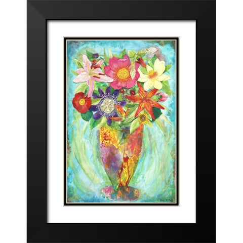 Grandes Flower Black Modern Wood Framed Art Print with Double Matting by Smith, Kaeli
