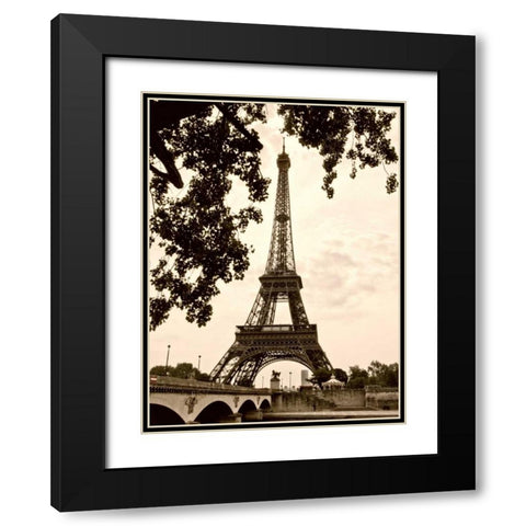 Eiffel Views I Black Modern Wood Framed Art Print with Double Matting by Perry, Rachel