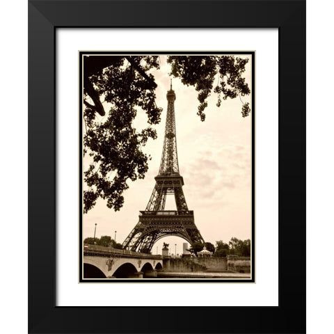Eiffel Views I Black Modern Wood Framed Art Print with Double Matting by Perry, Rachel