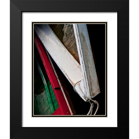 Wooden Rowboats VI Black Modern Wood Framed Art Print with Double Matting by Perry, Rachel