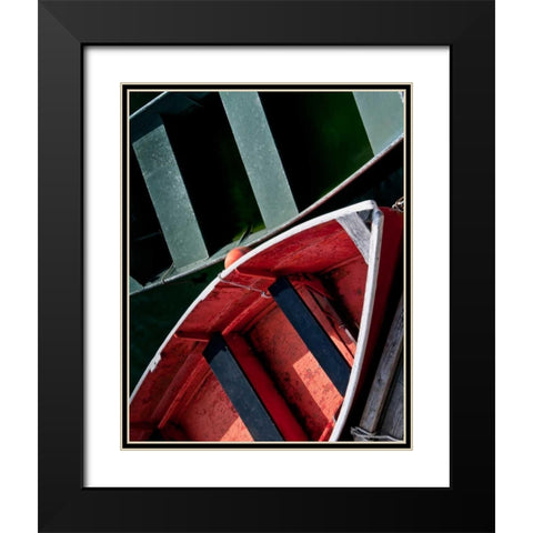 Wooden Rowboats VIII Black Modern Wood Framed Art Print with Double Matting by Perry, Rachel
