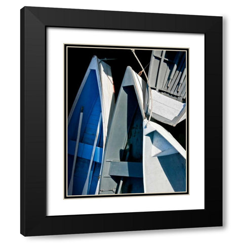 Wooden Rowboats XV Black Modern Wood Framed Art Print with Double Matting by Perry, Rachel