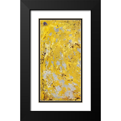 Silvery Yellow I Black Modern Wood Framed Art Print with Double Matting by Avondet, Natalie