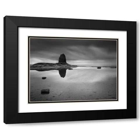 Black Nab Black Modern Wood Framed Art Print with Double Matting by Henson, Martin