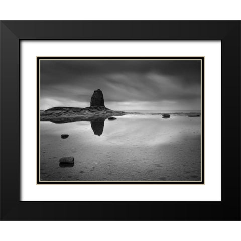 Black Nab Black Modern Wood Framed Art Print with Double Matting by Henson, Martin