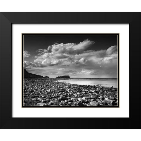 Saltwick Bay Black Modern Wood Framed Art Print with Double Matting by Henson, Martin