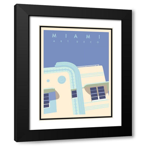 Art Deco-Miami Black Modern Wood Framed Art Print with Double Matting by Weiss, Richard