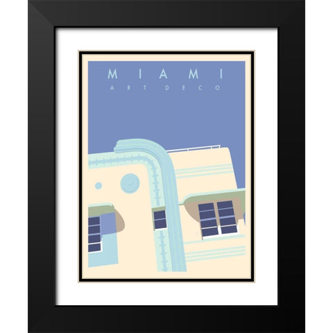 Art Deco-Miami Black Modern Wood Framed Art Print with Double Matting by Weiss, Richard