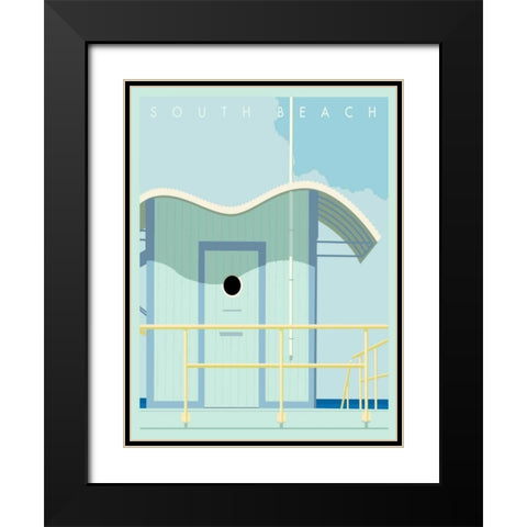 Art Deco-South Beach Black Modern Wood Framed Art Print with Double Matting by Weiss, Richard