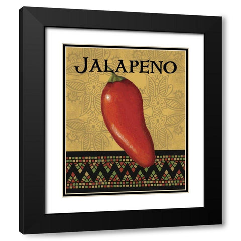 Chili Peppers I Black Modern Wood Framed Art Print with Double Matting by Max, Louise