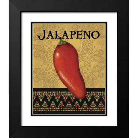 Chili Peppers I Black Modern Wood Framed Art Print with Double Matting by Max, Louise