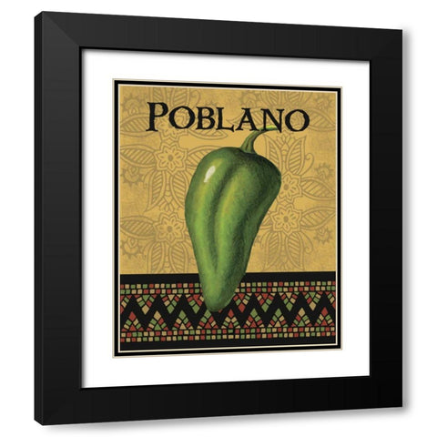Chili Peppers II Black Modern Wood Framed Art Print with Double Matting by Max, Louise