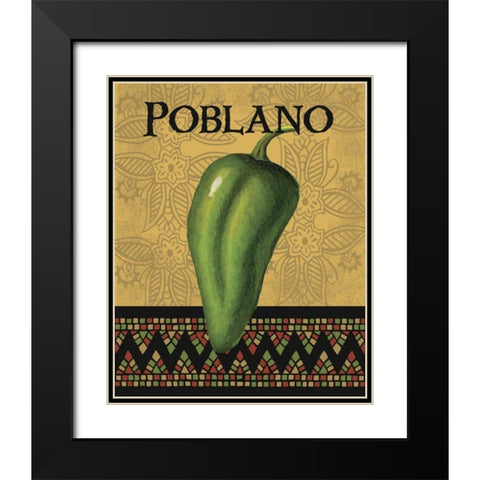 Chili Peppers II Black Modern Wood Framed Art Print with Double Matting by Max, Louise