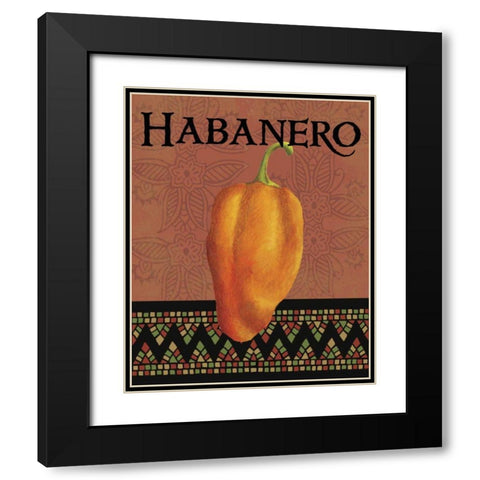 Chili Peppers IV Black Modern Wood Framed Art Print with Double Matting by Max, Louise