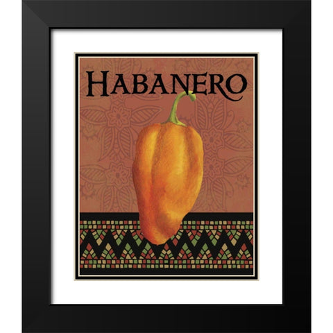 Chili Peppers IV Black Modern Wood Framed Art Print with Double Matting by Max, Louise