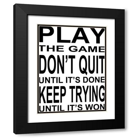 Play the Game II Black Modern Wood Framed Art Print with Double Matting by James, Andrea