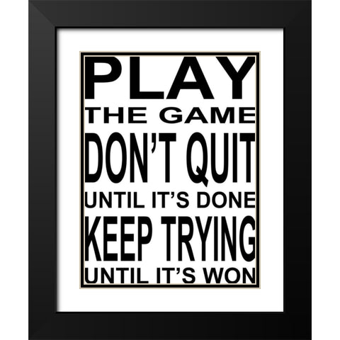 Play the Game II Black Modern Wood Framed Art Print with Double Matting by James, Andrea