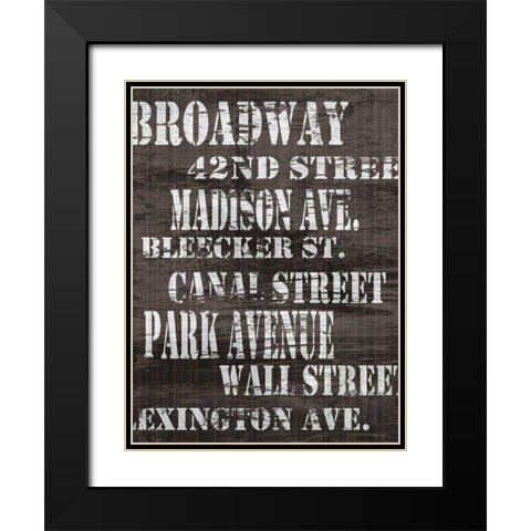 Streets of New York I Black Modern Wood Framed Art Print with Double Matting by James, Andrea