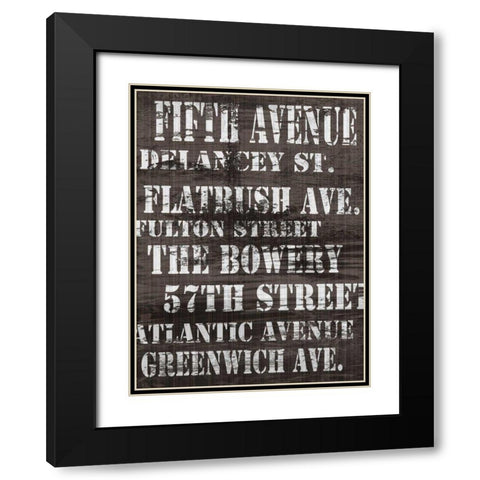 Streets of New York II Black Modern Wood Framed Art Print with Double Matting by James, Andrea