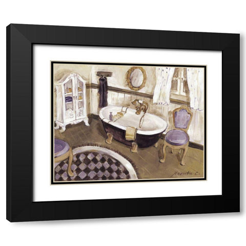 Lavender Retreat I Black Modern Wood Framed Art Print with Double Matting by Cohen, Marietta