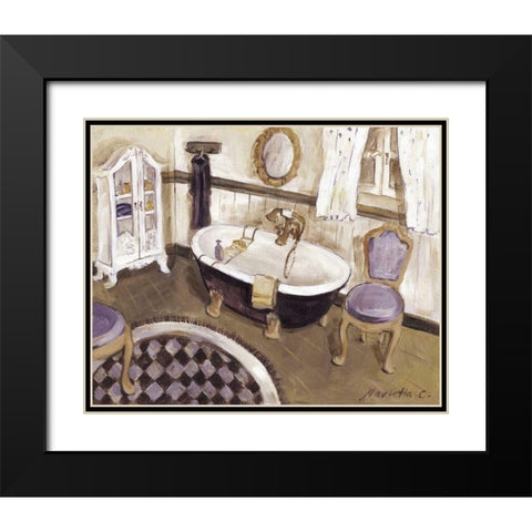 Lavender Retreat I Black Modern Wood Framed Art Print with Double Matting by Cohen, Marietta