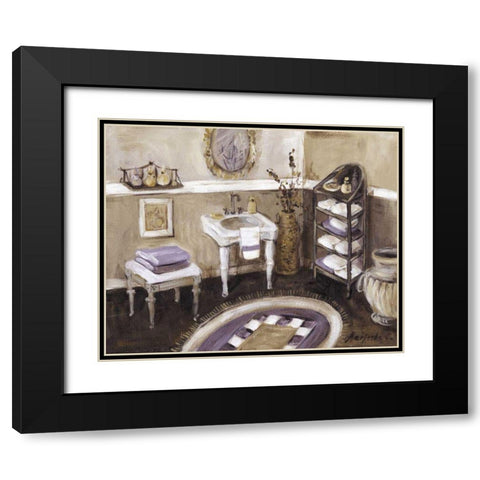 Lavender Retreat II Black Modern Wood Framed Art Print with Double Matting by Cohen, Marietta