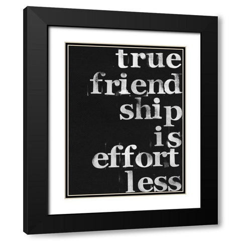 Friendship I Black Modern Wood Framed Art Print with Double Matting by Velasquez, Deborah