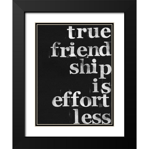 Friendship I Black Modern Wood Framed Art Print with Double Matting by Velasquez, Deborah
