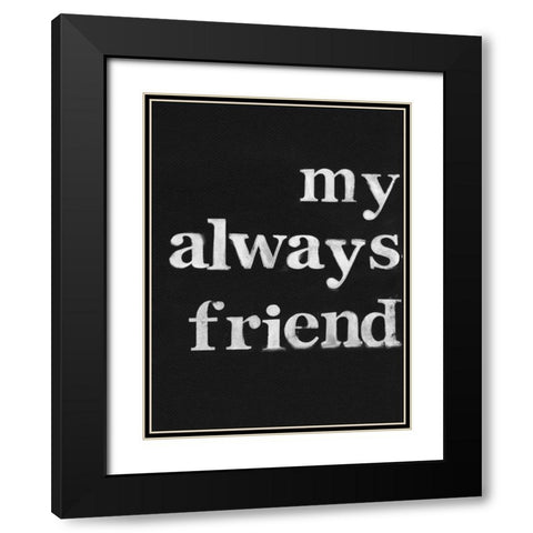 Friendship II Black Modern Wood Framed Art Print with Double Matting by Velasquez, Deborah