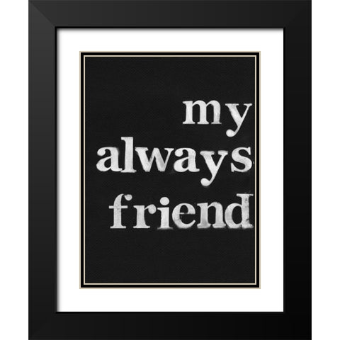 Friendship II Black Modern Wood Framed Art Print with Double Matting by Velasquez, Deborah