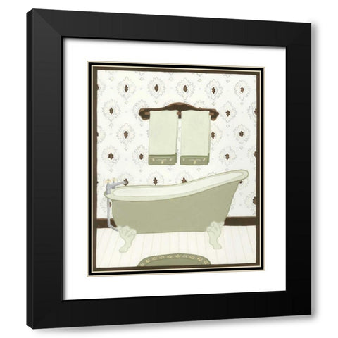 Parisian Bath I Black Modern Wood Framed Art Print with Double Matting by Vess, June Erica